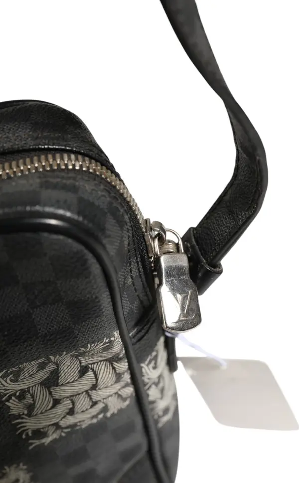 LOUIS VUITTON Black Damier Graphite Canvas Amazon Christopher Nemeth Shoulder Bag thumbnail 4